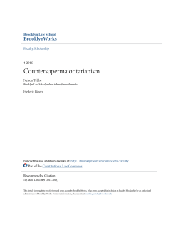 Countersupermajoritarianism - BrooklynWorks