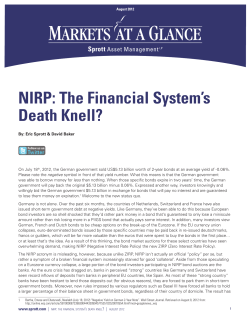NIRP: The Financial System`s Death Knell?