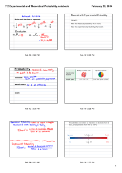 7.2 Experimental and Theoretical Probability.notebook