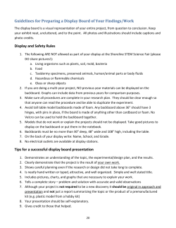 2017 Guidelines for Display Boards