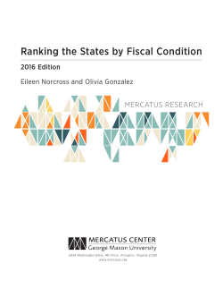 Ranking the States by Fiscal Condition, 2016