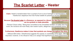 The Scarlet Letter - Hester