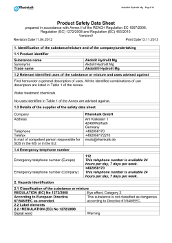 Neutralizer MSDS