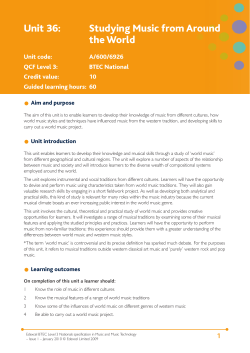 Unit 36: Studying Music from Around the World