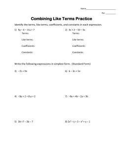 Combining Like Terms Practice