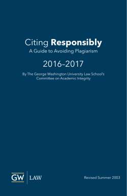 Citing Responsibly - GW Law - The George Washington University