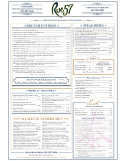 Brunch Menu