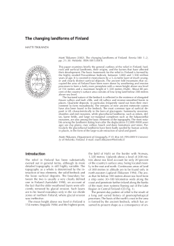 The changing landforms of Finland