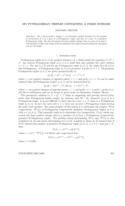 On Pythagorean triples containing a fixed integer