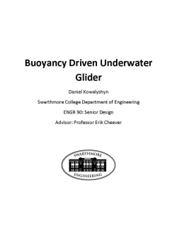 Buoyancy Driven Underwater Glider