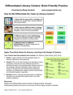 Differentiated Literacy Centers: Brain-Friendly Practice