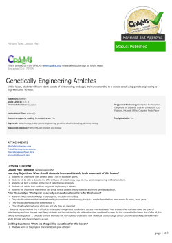 Genetically Engineering Athletes