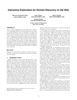 Interactive Exploration for Domain Discovery on the Web