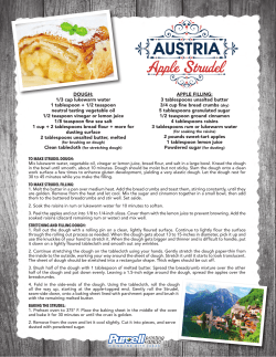 DOUGH: 1/3 cup lukewarm water 1 tablespoon + 1/2 teaspoon