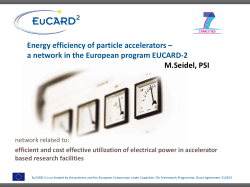 Energy efficiency of particle accelerators &ndash; a network in the