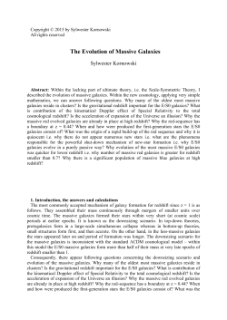 The Evolution of Massive Galaxies