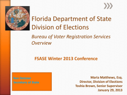 BVRS List Maintenance - Florida Department Of State