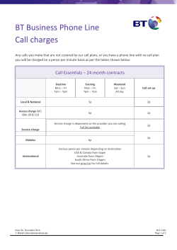 BT Business Phone Line Call charges