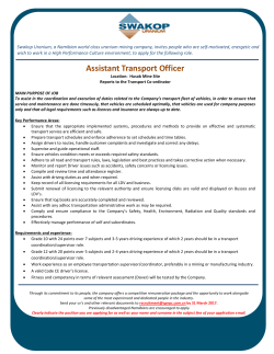 Assistant Transport Officer