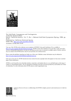 The Gold Rush: Consequences and Contingencies