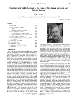 Persistent and Stable Radicals of the Heavier Main Group Elements