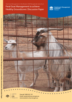 Feral Goat Management to achieve Healthy
