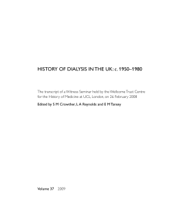 History of Dialysis in the UK: c. 1950&ndash;1980