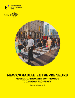 NEW CANADIAN ENTREPRENEURS