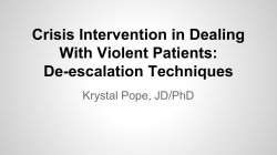 Verbal De-escalation Techniques for Agitated Patients