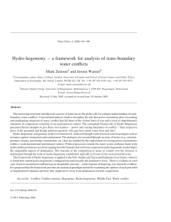 Hydro-hegemony