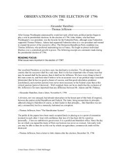 OBSERVATIONS ON THE ELECTION OF 1796