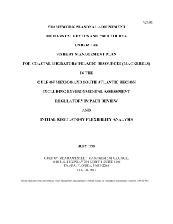 May 1998 Regulatory Amendment