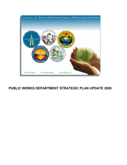 PUBLIC WORKS DEPARTMENT STRATEGIC PLAN UPDATE 2009
