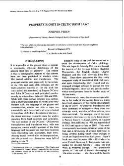 property rights in celtic irish law