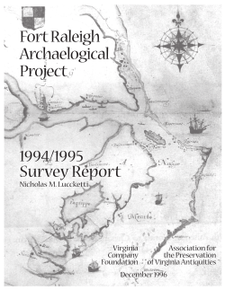 Fort Raleigh Archaeological Project: 1994/1995 Survey Report