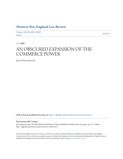 an obscured expansion of the commerce power