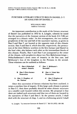 FURTHER LITERARY STRUCTURES IN DANIEL 2-7