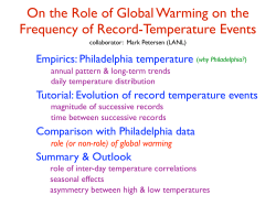 On the Role of Global Warming on the Frequency of Record