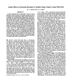 Anionic Effects on Potassium Reactions in Variable