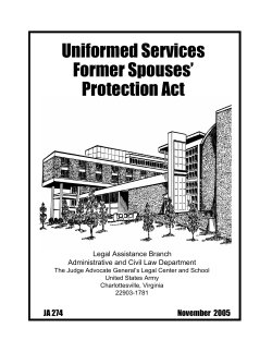 Uniformed Services Former Spouses` Protection Act