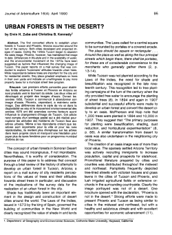 URBAN FORESTS IN THE DESERT?