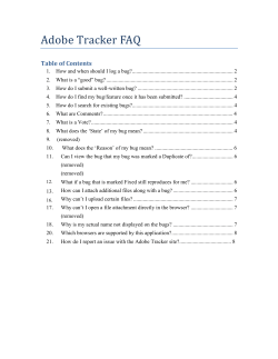 Adobe Tracker FAQ