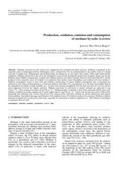 Production, oxidation, emission and...of methane by soils