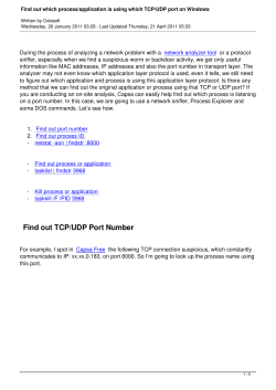 Find out which process/application is using which TCP/UDP port on