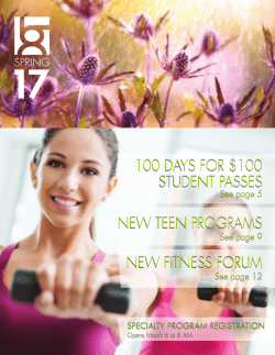 100 days for $100 student passes new teen programs new fitness