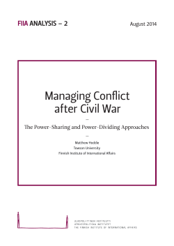 Managing Conflict after Civil War: The Power