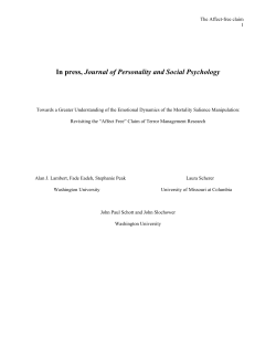 In press, Journal of Personality and Social Psychology