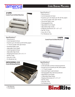 Comb binding maChines