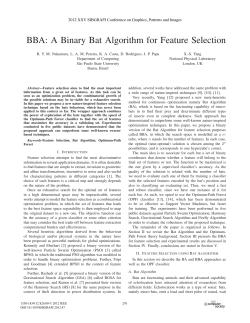 BBA: A Binary Bat Algorithm for Feature Selection