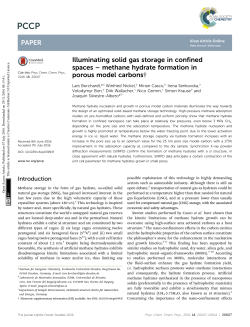 methane hydrate formation in porous model carbons